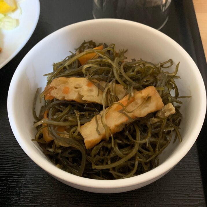 切り昆布とさつま揚げの煮物